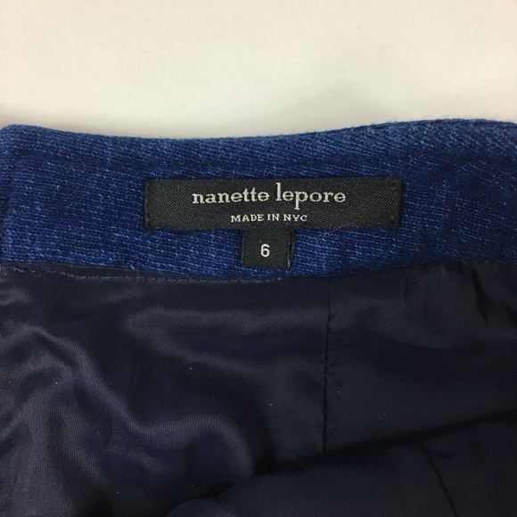 Nanette Lepore Royal Blue Knit Pencil Skirt sz 6 - Picture 8 of 9